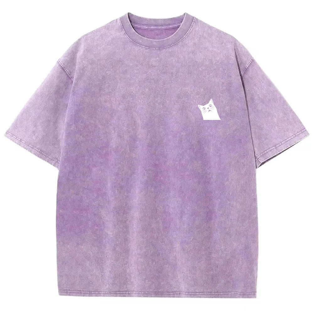 Cat Trick Customized Unisex Fit Washed T-Shirt