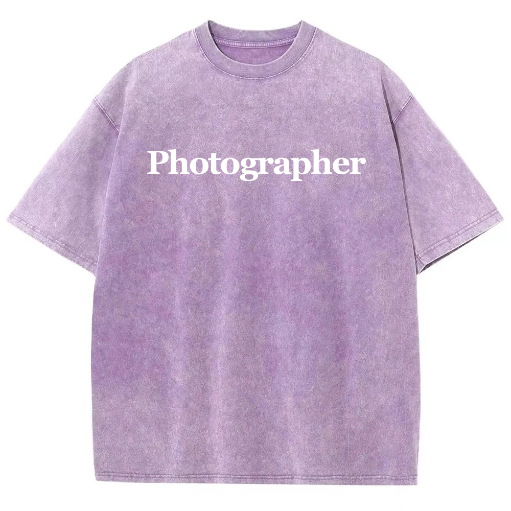 Photographer Unisex Fit Washed T-Shirt