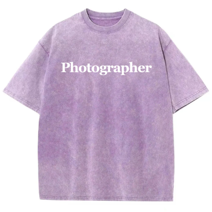 Photographer Unisex Fit Washed T-Shirt