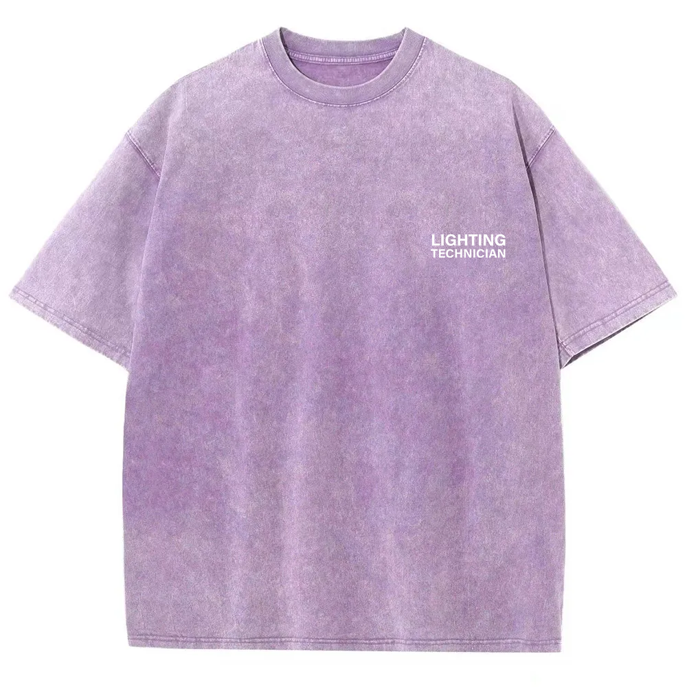 Lighting Technician Unisex Fit Washed T-Shirt