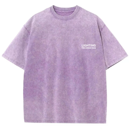 Lighting Technician Unisex Fit Washed T-Shirt