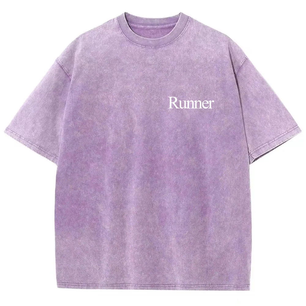 Runner Unisex Fit Washed T-Shirt