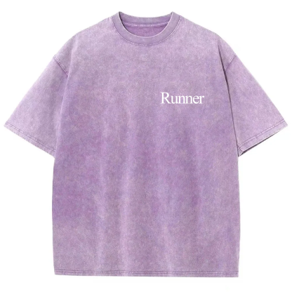 Runner Unisex Fit Washed T-Shirt