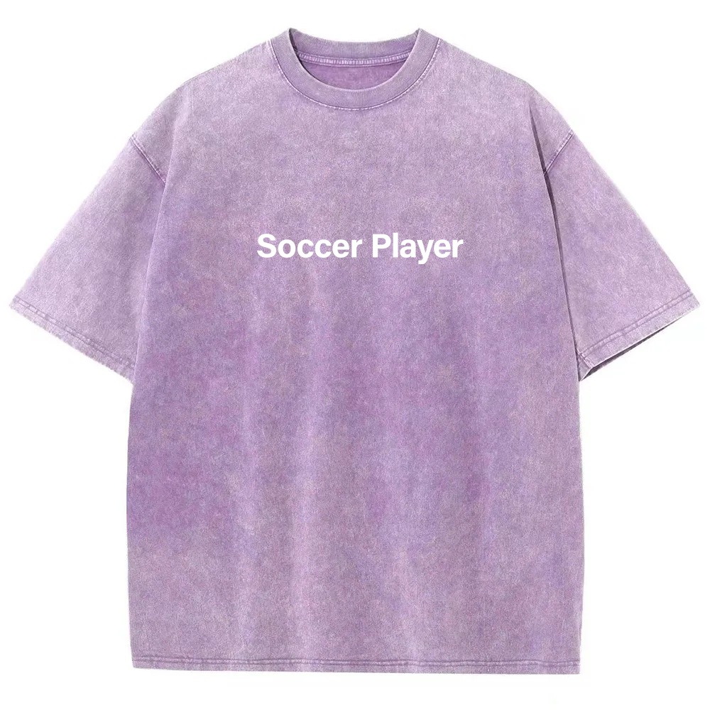 Soccer Player Unisex Fit Washed T-Shirt
