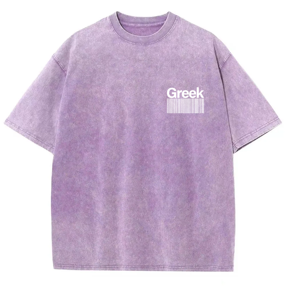 Greek Unisex Fit  Washed T-Shirt