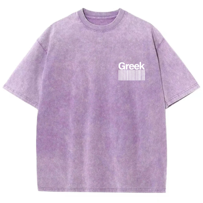 Greek Unisex Fit  Washed T-Shirt