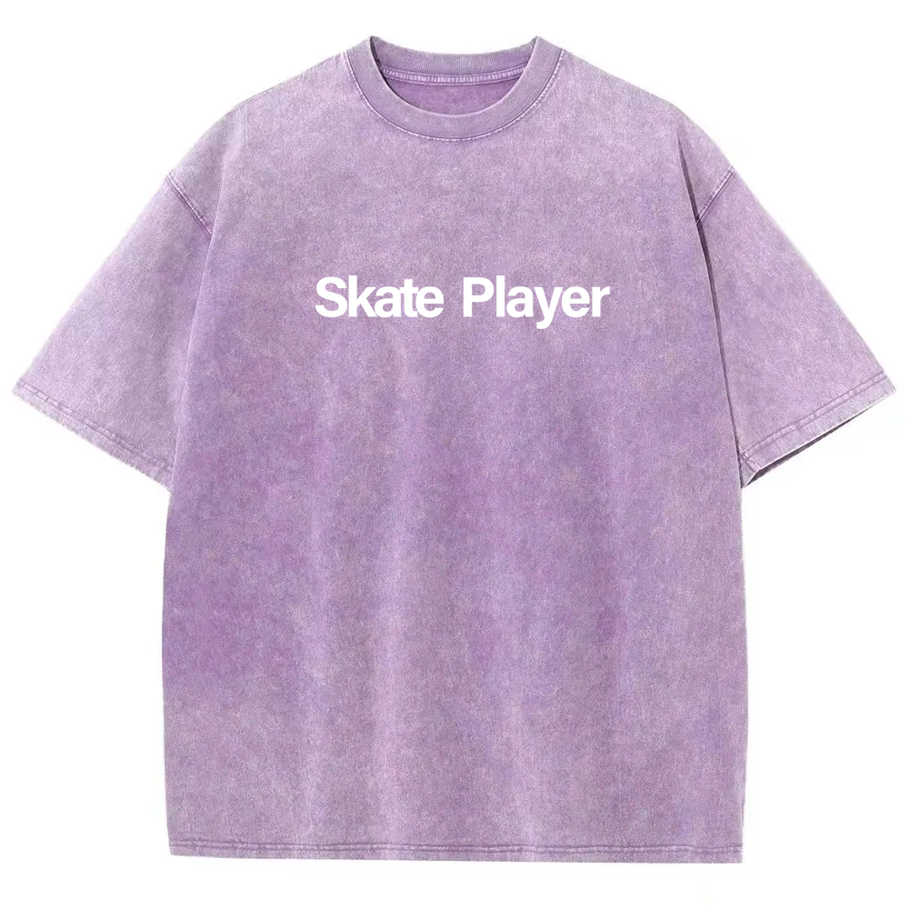 Skate Player  Unisex Fit Washed T-Shirt