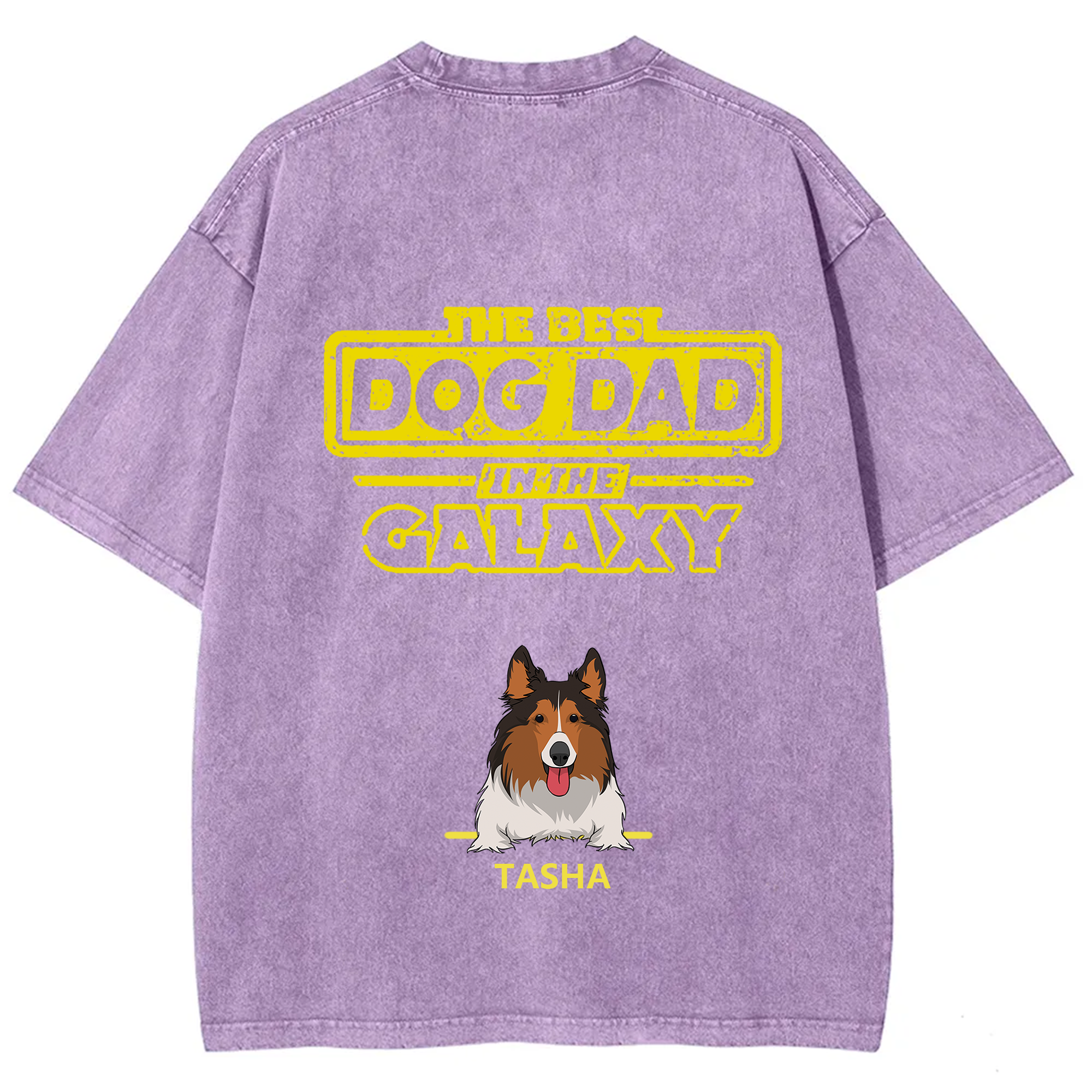 The Best Dog Dad In The Galaxy - Personalized Custom Unisex T-shirt