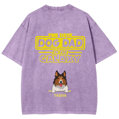 The Best Dog Dad In The Galaxy - Personalized Custom Unisex T-shirt