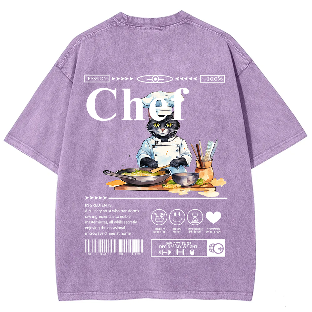 Chef Unisex Fit Washed T-Shirt