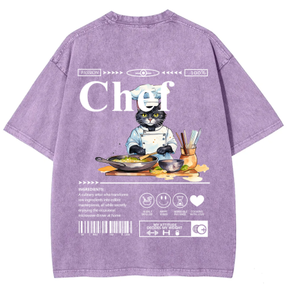 Chef Unisex Fit Washed T-Shirt