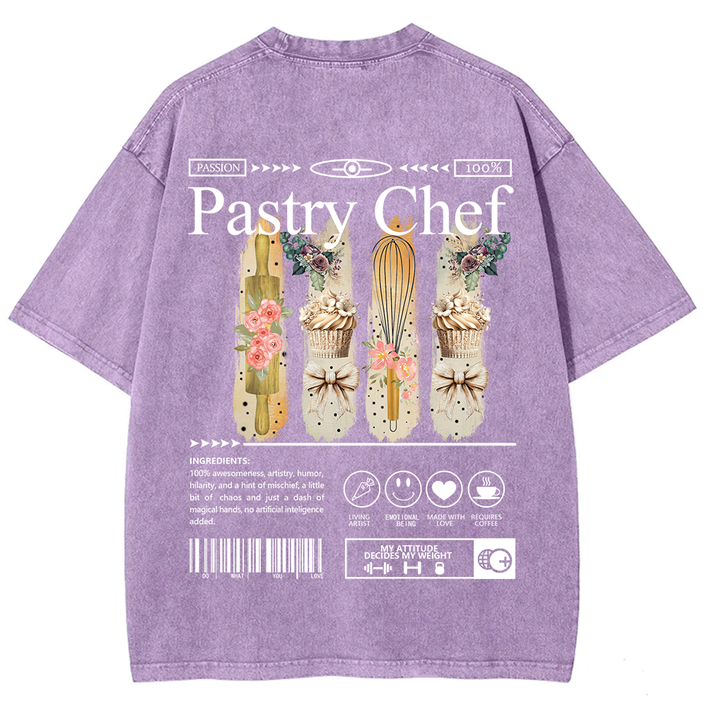 Pastry Chef Unisex Fit Washed T-Shirt