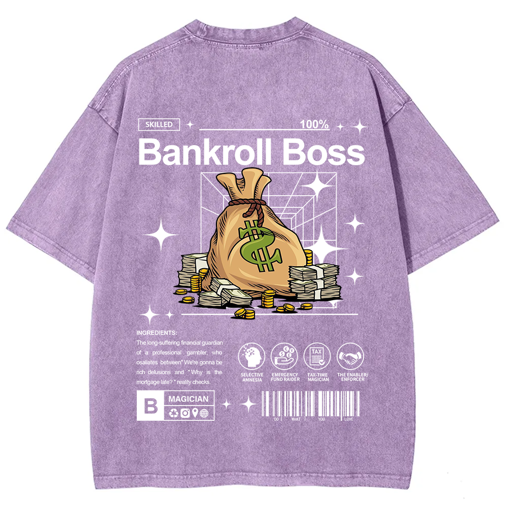 Bankroll Boss Unisex Fit Washed T-Shirt