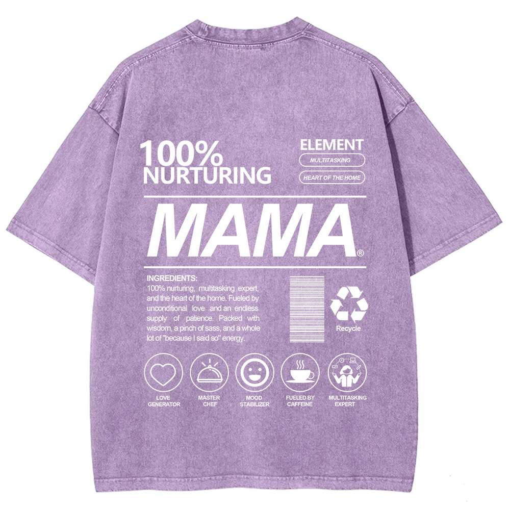 Mama Unisex Fit Washed T-Shirt