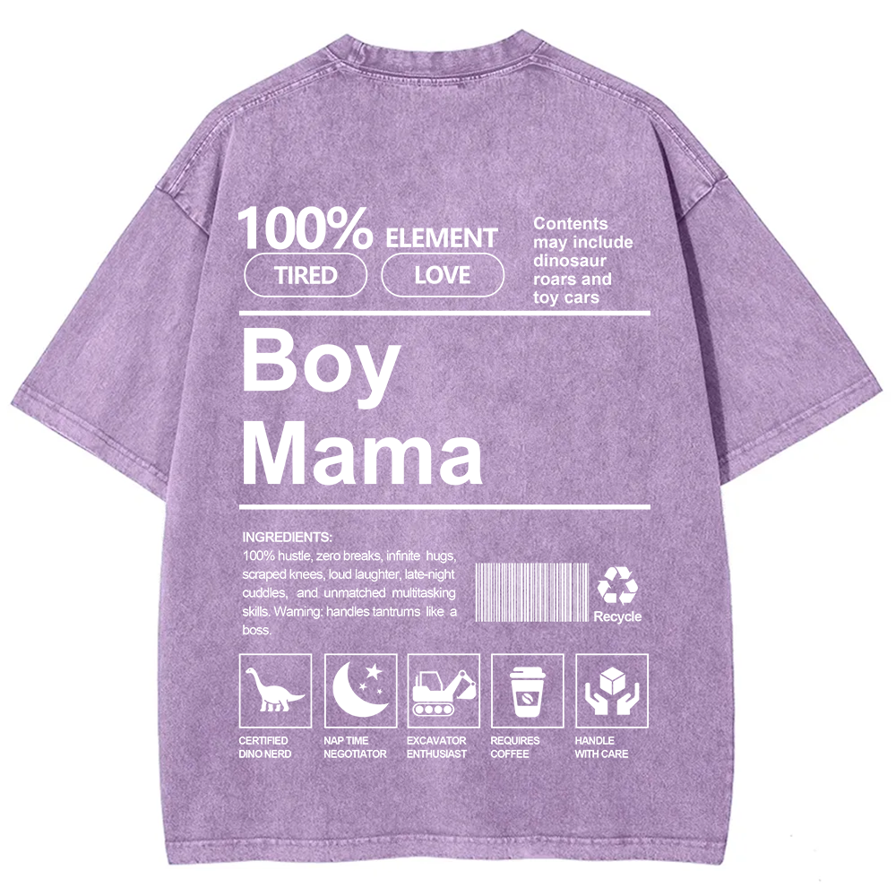 Boy Mama Unisex Fit Washed T-Shirt