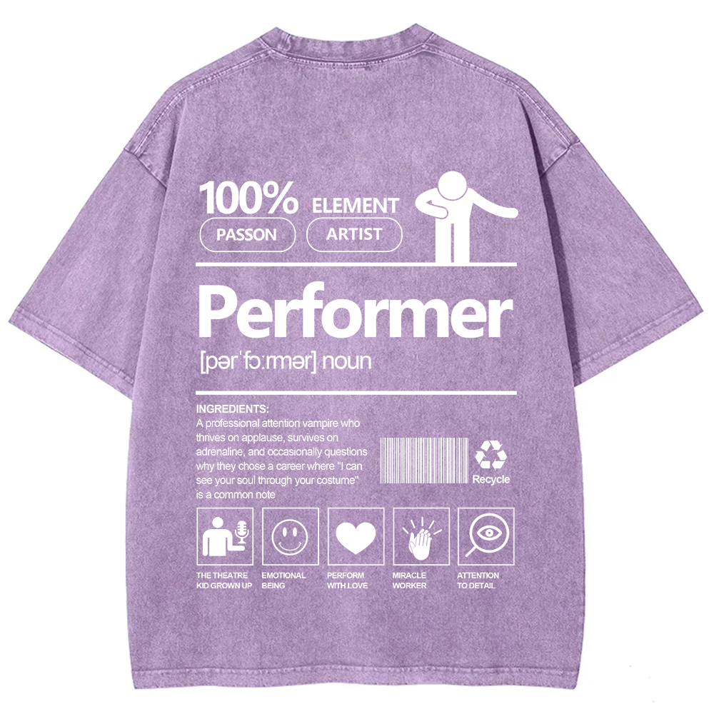 Performer Unisex Fit Washed T-Shirt