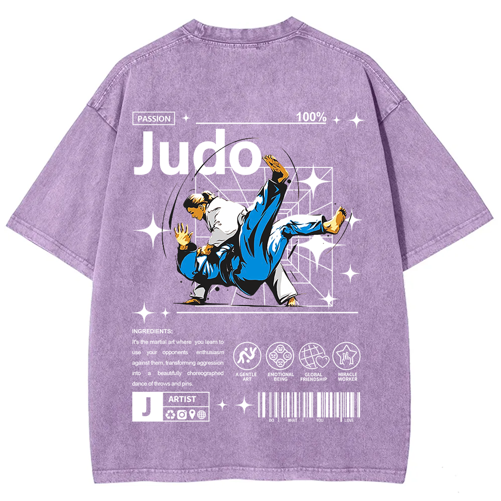 Judo Unisex Fit Washed T-Shirt