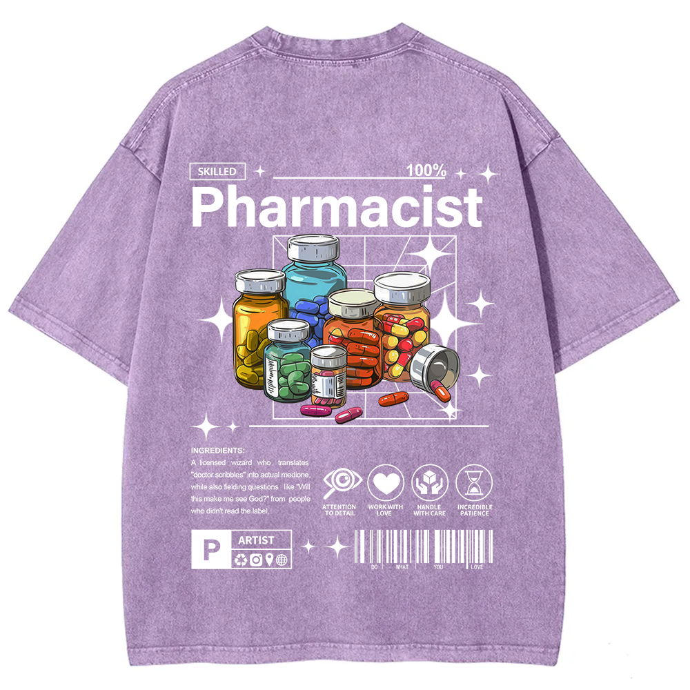 Pharmacist Unisex Fit Washed T-Shirt