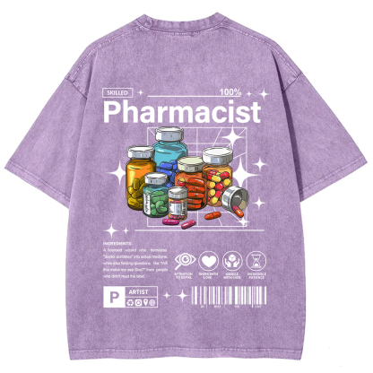 Pharmacist Unisex Fit Washed T-Shirt