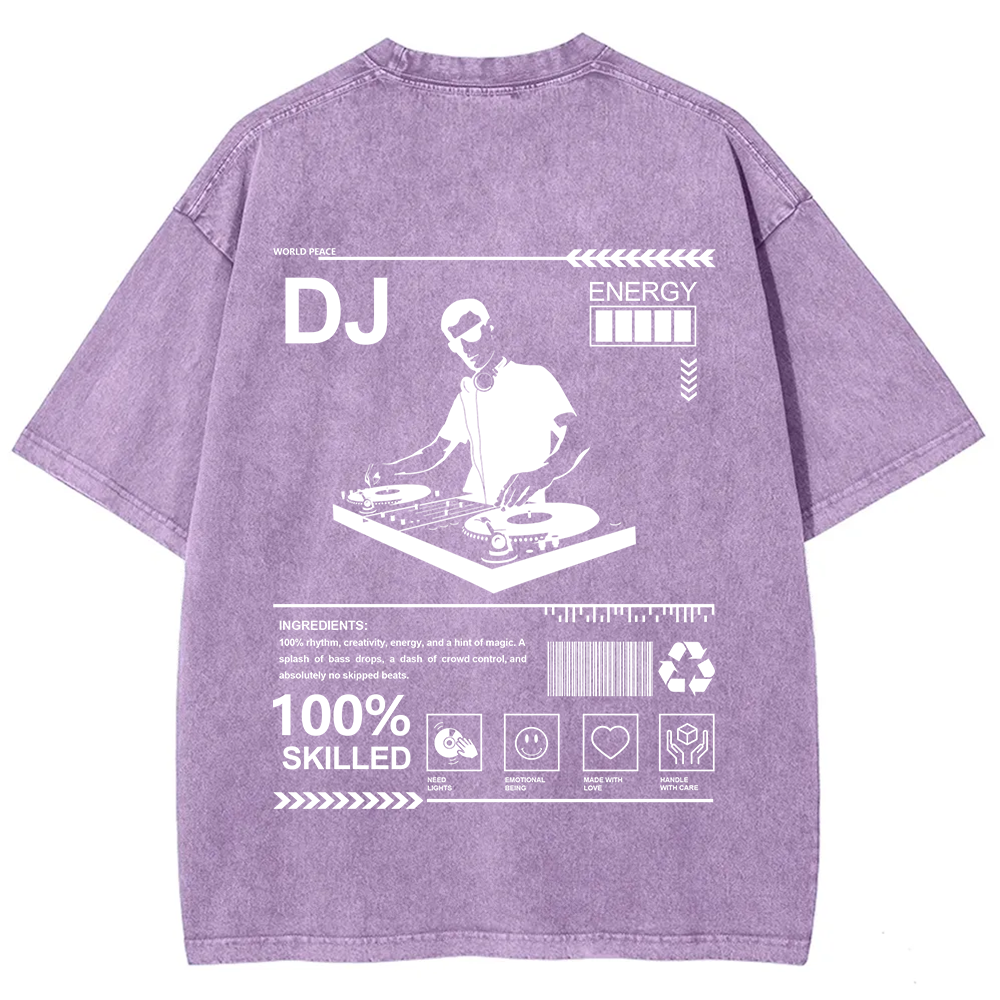 DJ Unisex Fit Washed T-Shirt