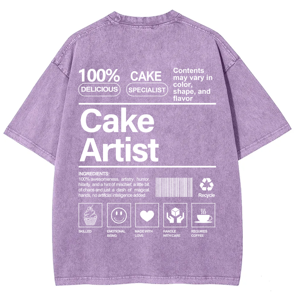 Cake Artist Unisex Fit Washed T-Shirt