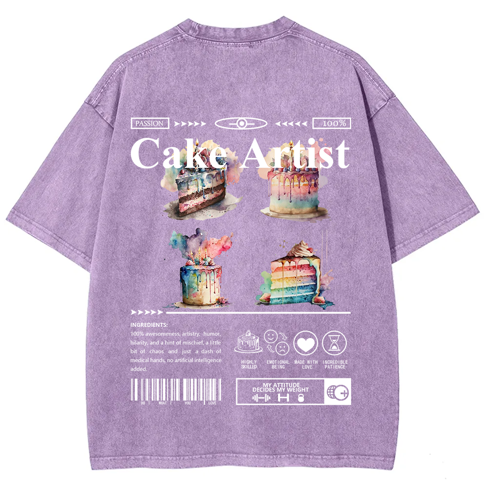 Cake Artist Unisex Fit Washed T-Shirt