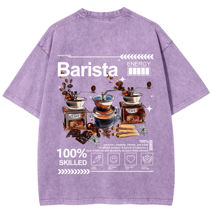 Barista Unisex Fit Washed T-Shirt