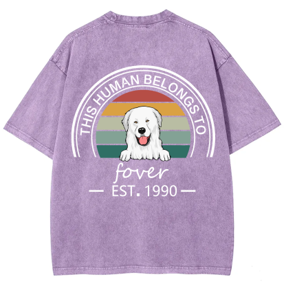 This Human Belongs To - Personalized Custom Unisex T-shirt