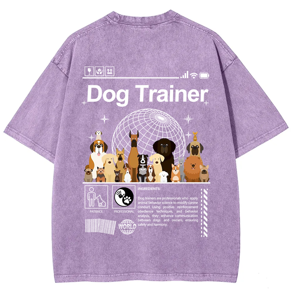 Dog Trainer Unisex Fit Washed T-Shirt