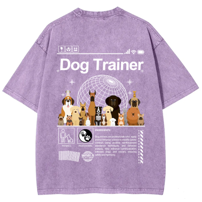 Dog Trainer Unisex Fit Washed T-Shirt