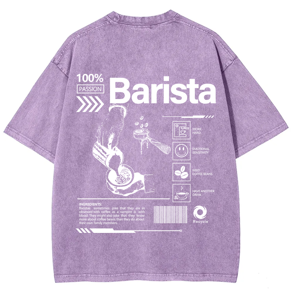Barista Unisex Fit Washed T-Shirt