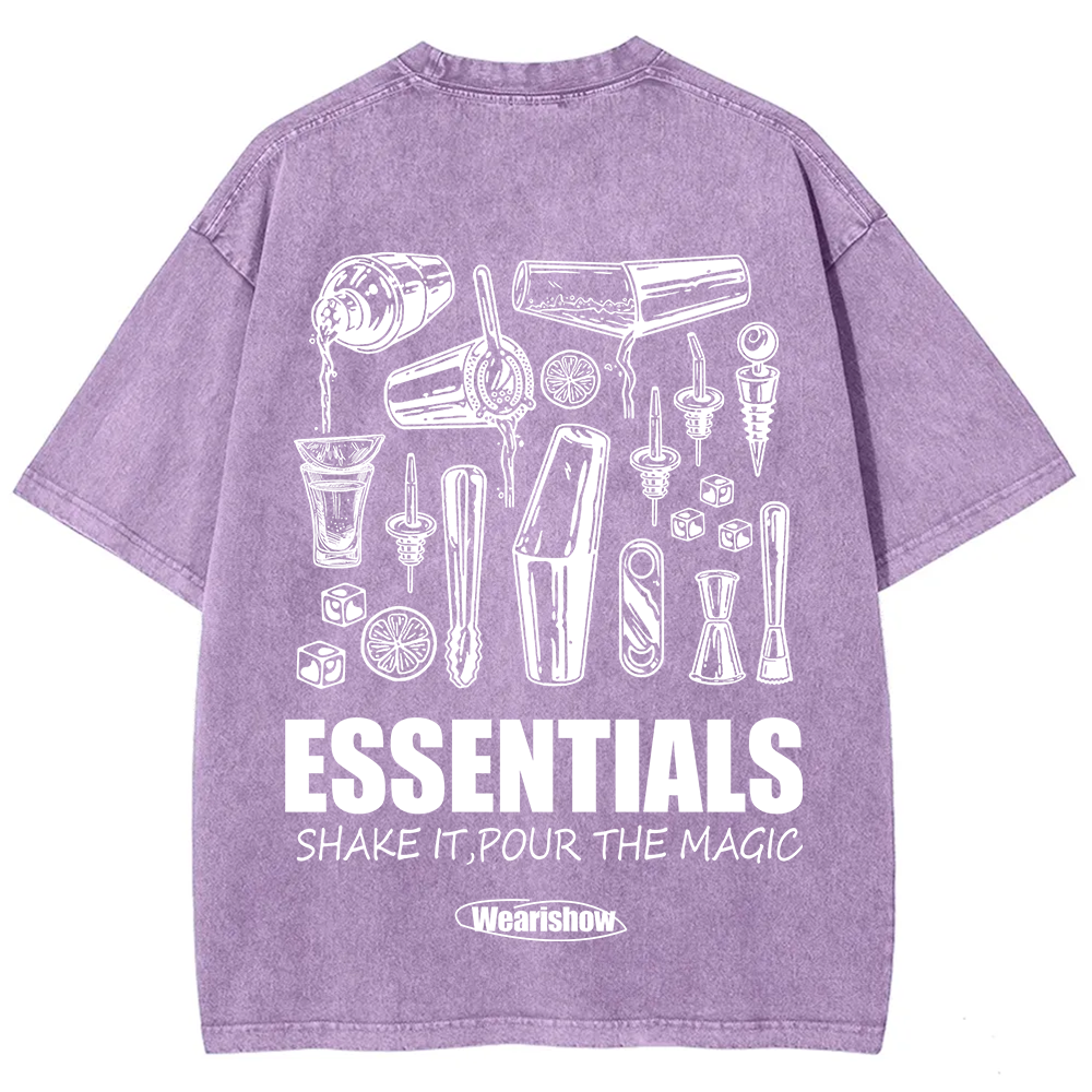 Bartender Essentials Unisex Fit Washed T-Shirt