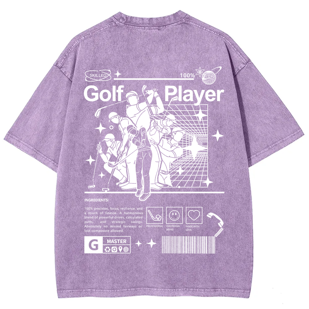 Golf Player Unisex Fit Washed T-Shirt