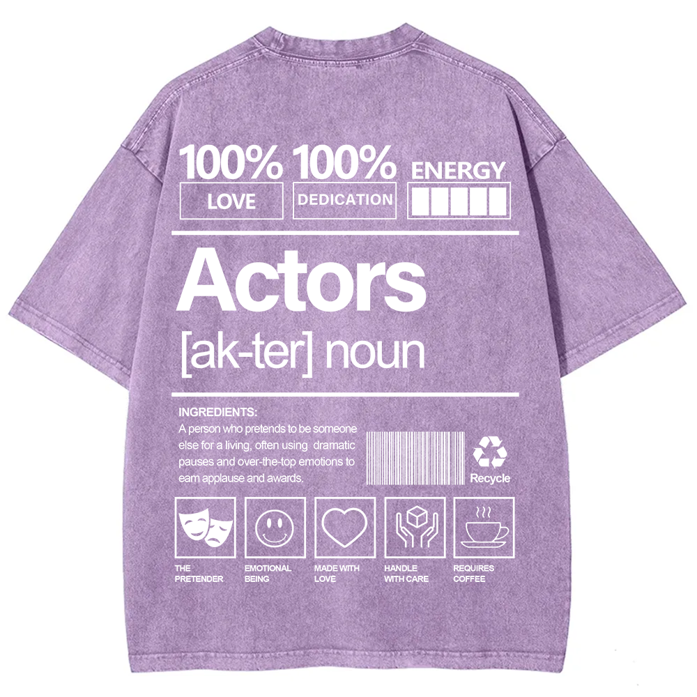 Actors Unisex Fit Washed T-Shirt