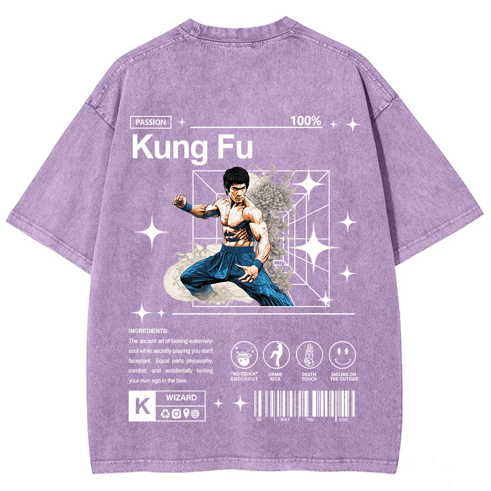 ThinKung Fu Unisex Fit Washed T-Shirt