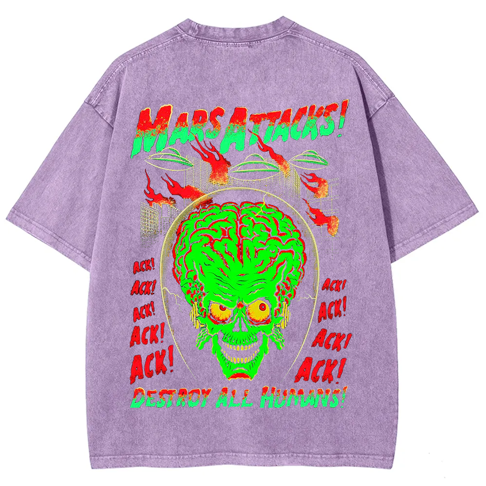 Unisex Vintage Washed Mars Attacks T-Shirt