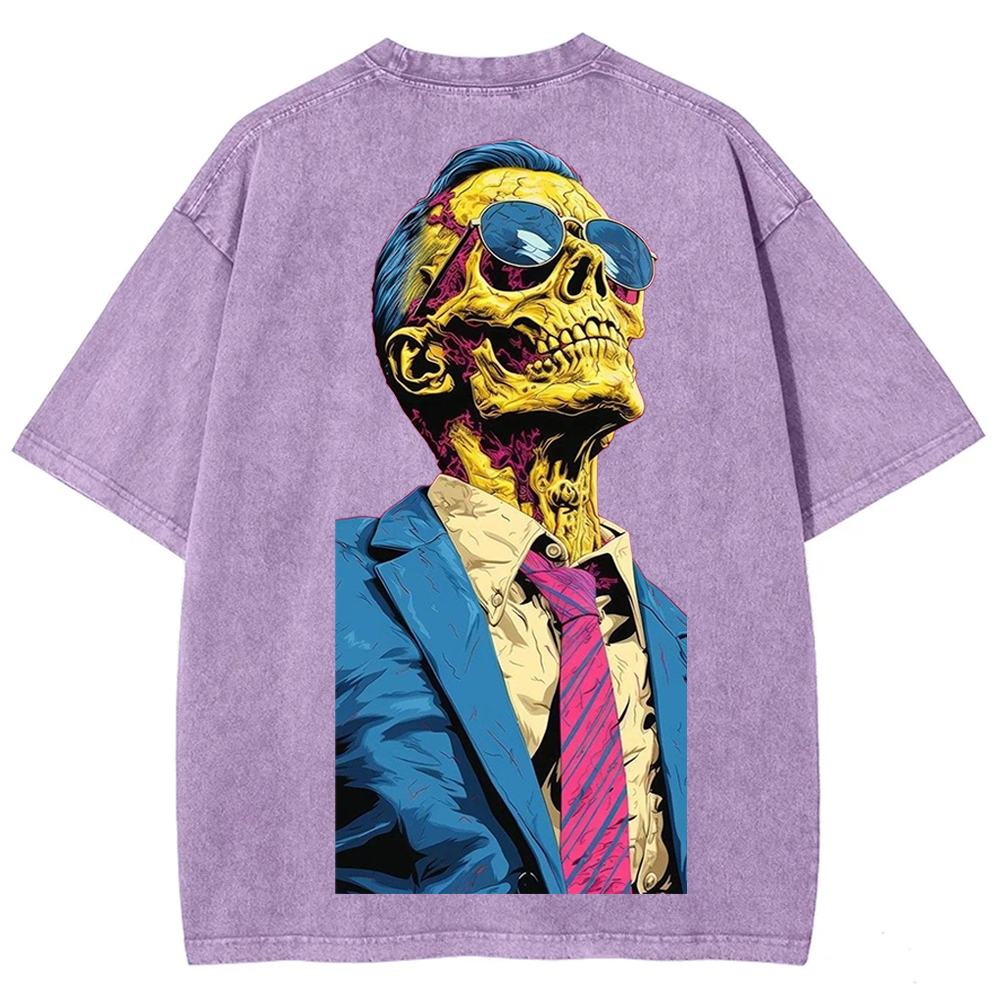 Unisex Fantasy Fashion Skull Art Illustration Printed Classic T-Shirt