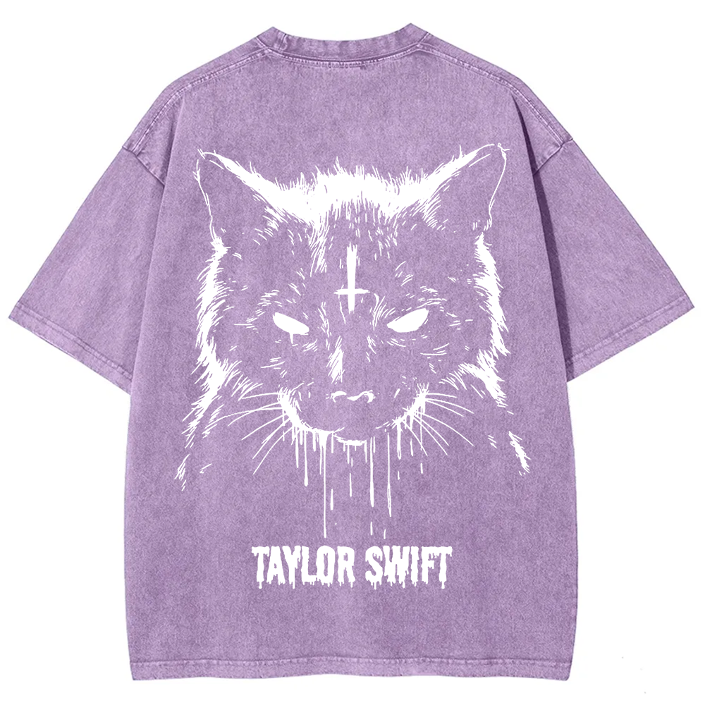Unisex Vintage Washed Taylor Swift Singer T-Shirt