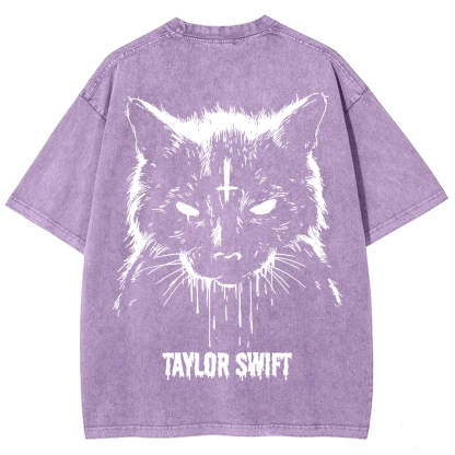 Unisex Vintage Washed Taylor Swift Singer T-Shirt