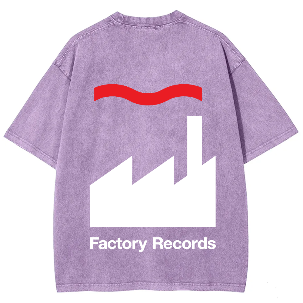 Unisex Factory Records Company Washed T-Shirt