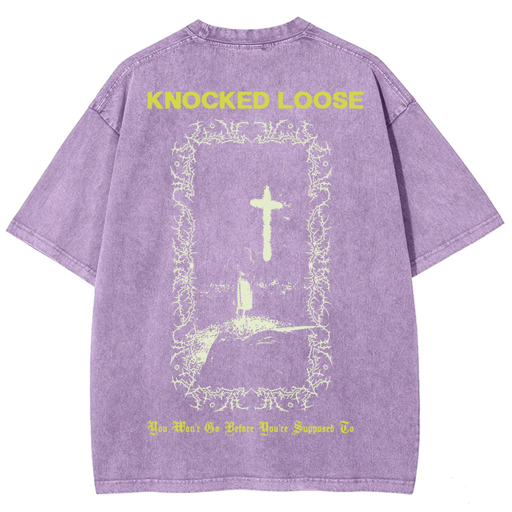 Unisex Vintage Washed Knocked Loose Band T-shirt