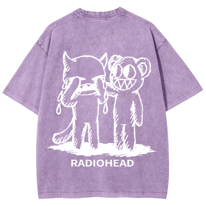 Unisex washed  Radiohead T-shirt
