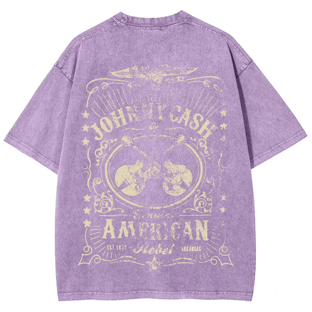 Unisex Vintage Washed Johnny Cash T-shirt
