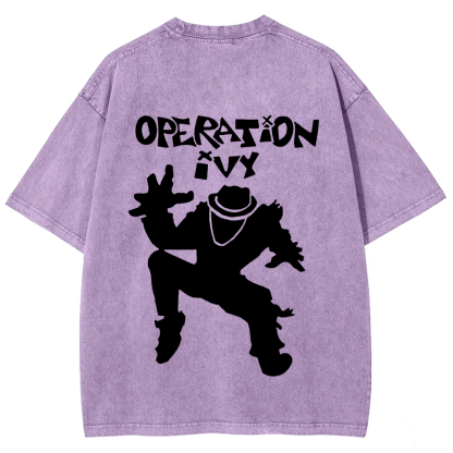 Unisex Vintage Washed Operation Ivy Band T-Shirt