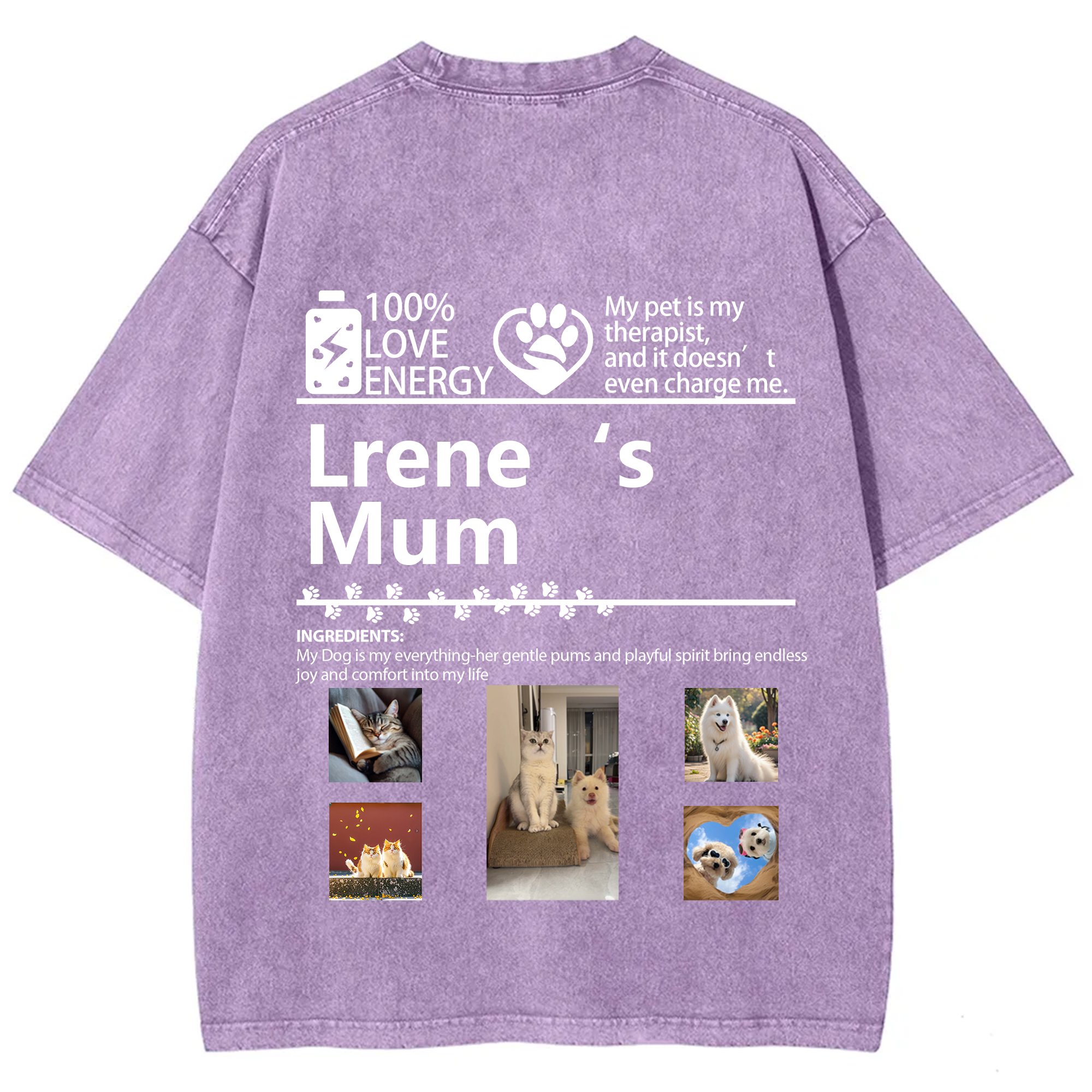 Pets Photos Creative Customized Unisex T-shirt