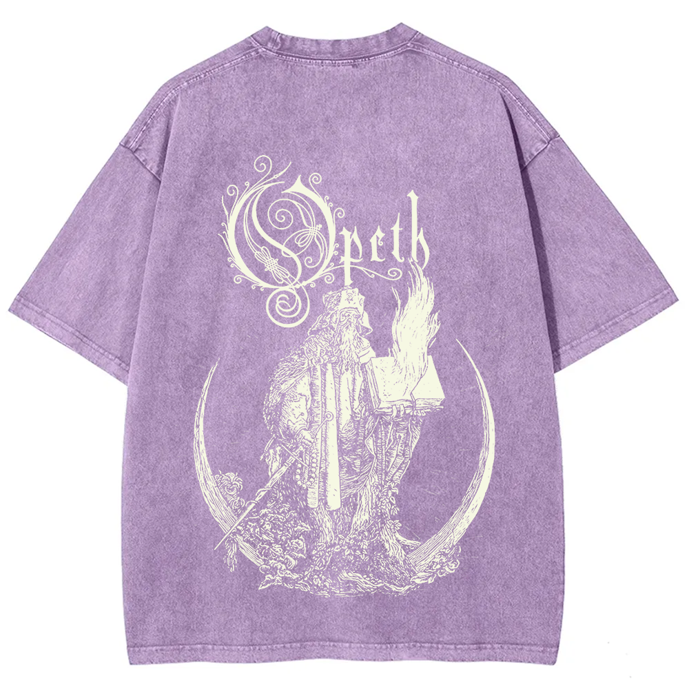 Unisex Vintage Washed Opeth Band T-Shirt