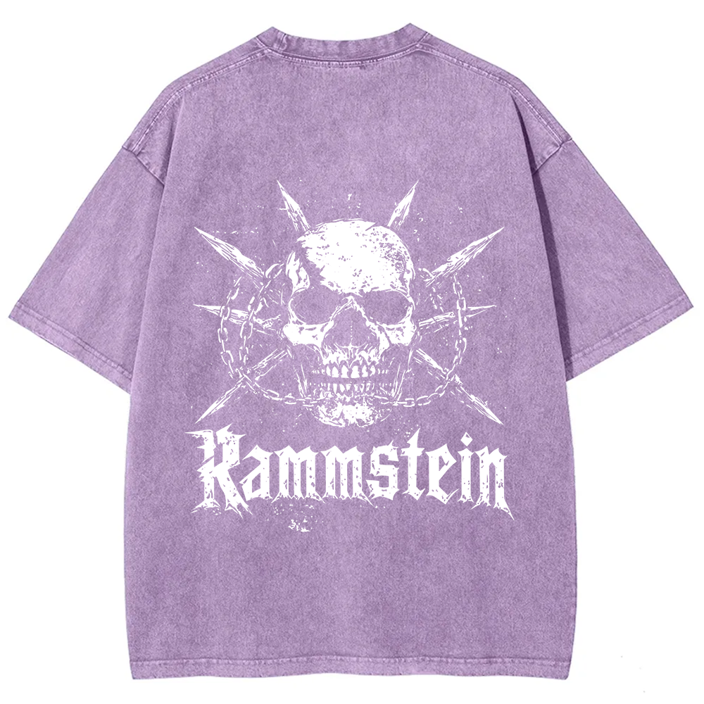 Rammstein Rock Band Vintage Washed T-Shirt