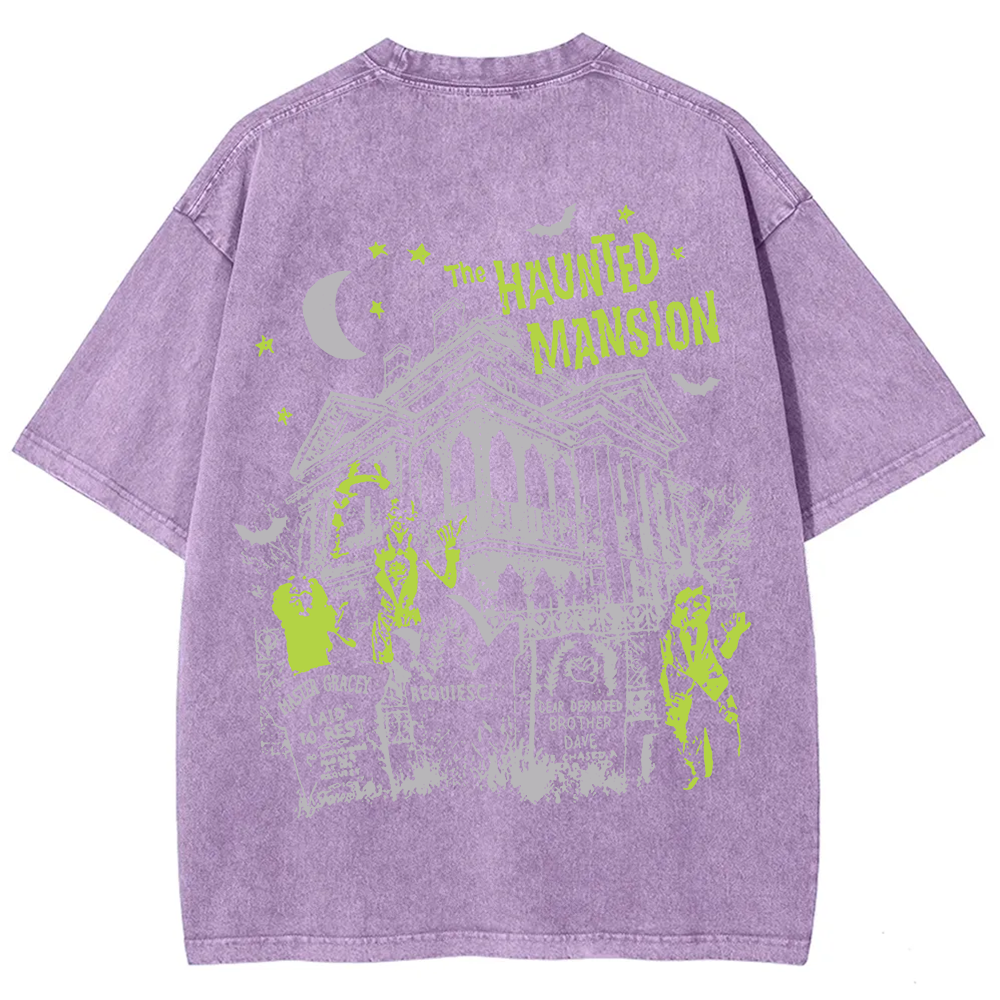 Unisex Vintage Washed The Haunted Mansion Movie T-Shirt