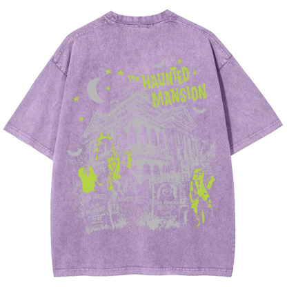 Unisex Vintage Washed The Haunted Mansion Movie T-Shirt