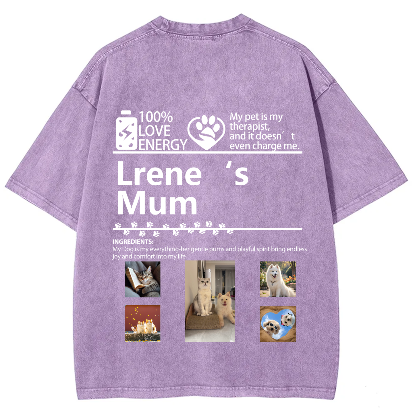 Pets Photos Creative Customized Unisex T-shirt